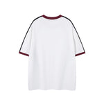 Contrast color letter short sleeves