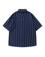 Simple striped short-sleeved shirt