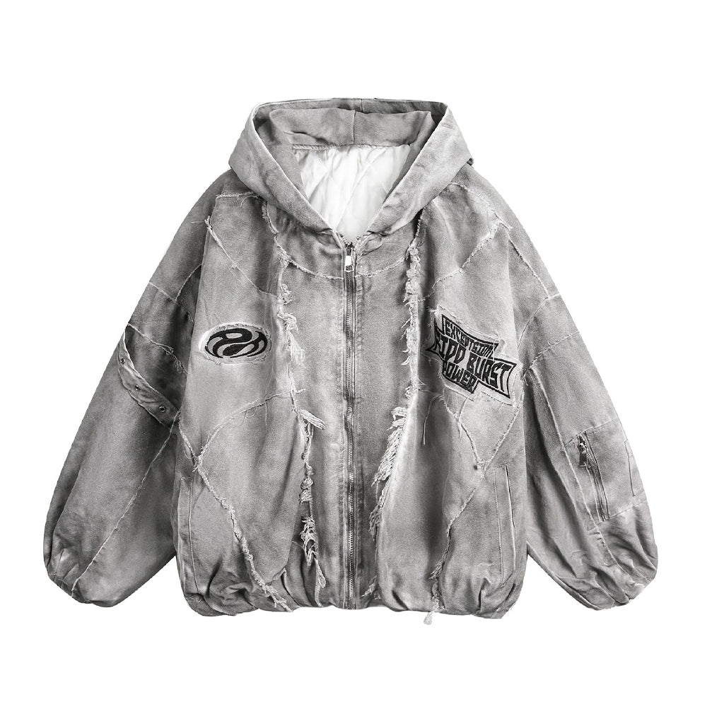 레트로 루즈 코튼 재킷