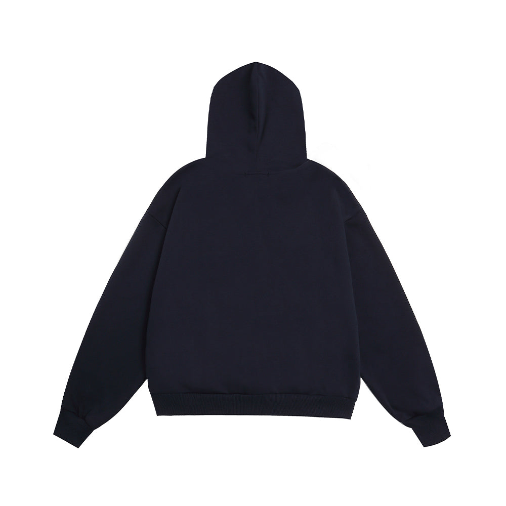 Heart embroidered hooded sweatshirt