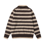 striped polo sweater