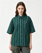 Simple striped short-sleeved shirt