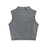 Distressed printed vest (women's)