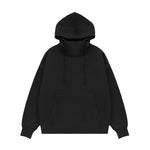Retro half turtleneck hooded sweatshirt