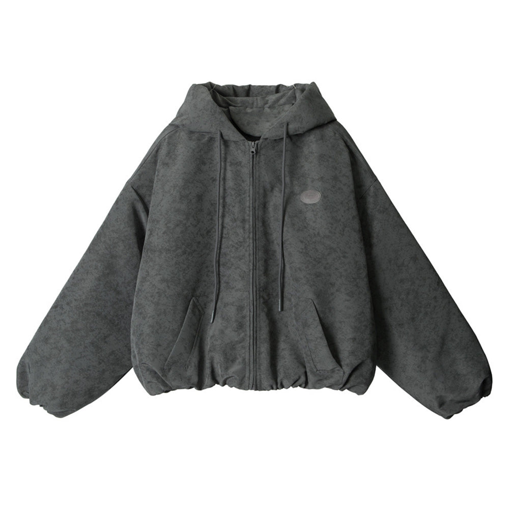 디스트레스드 후드 재킷