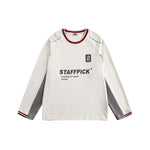 Retro patchwork round neck long sleeves