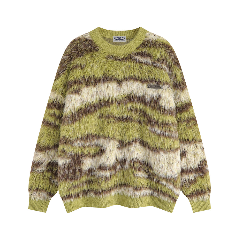 復古簡約圓領毛衣