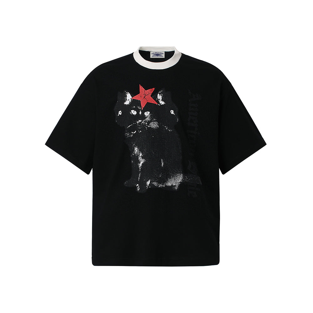 Retro loose printed short sleeves