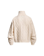 Retro diamond pattern sweater coat