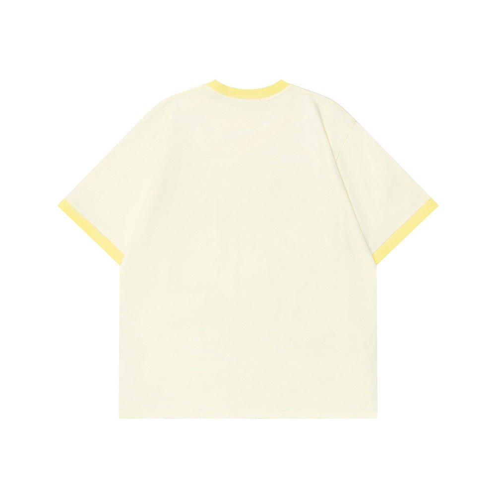 귀여운 컬러블록 프린트 반팔