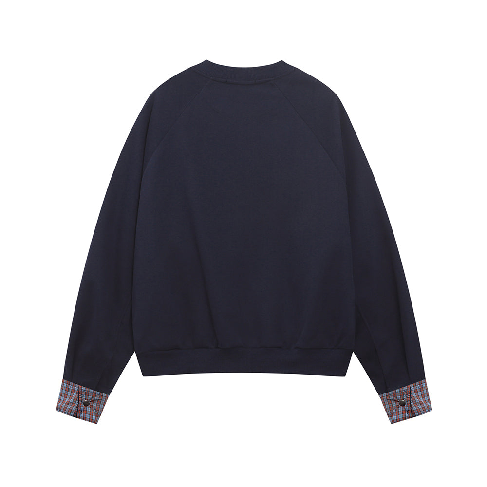 Fake two-piece spliced sweatshirt