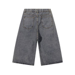 Puppy Embroidered Cropped Shorts