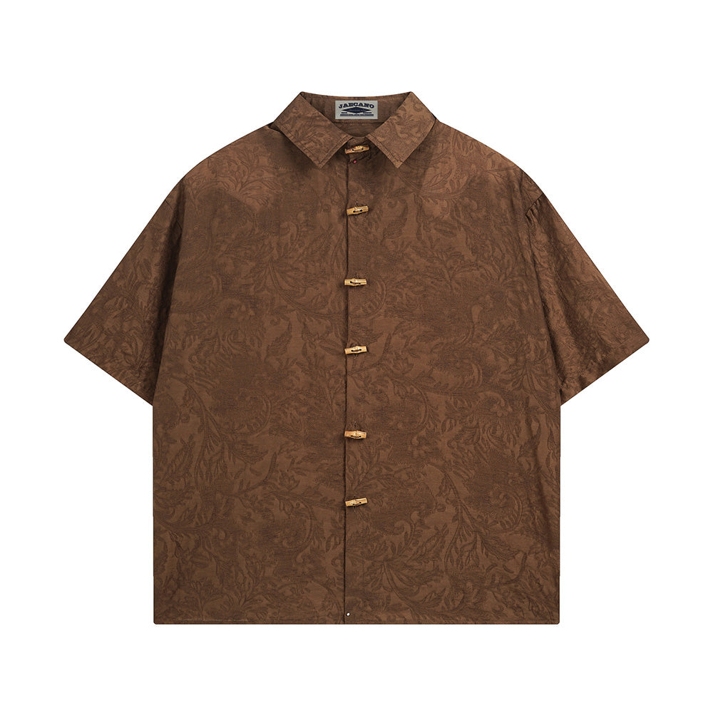 Vintage loose short-sleeved shirt