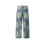 復古水洗寬鬆牛仔褲