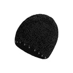 針織挂珠裝飾包頭帽