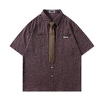 Retro versatile short-sleeved shirt