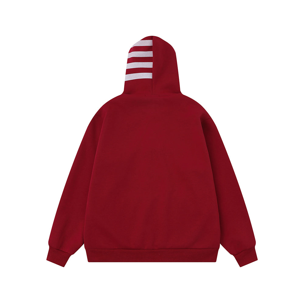 復古印花連帽衛衣