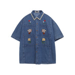 Funny flower short-sleeved shirt