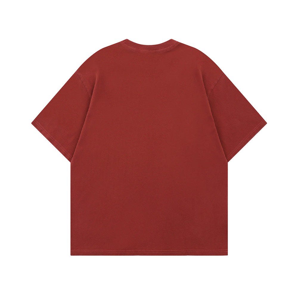 레트로 레터 프린트 반소매