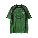 Retro contrast print short sleeves