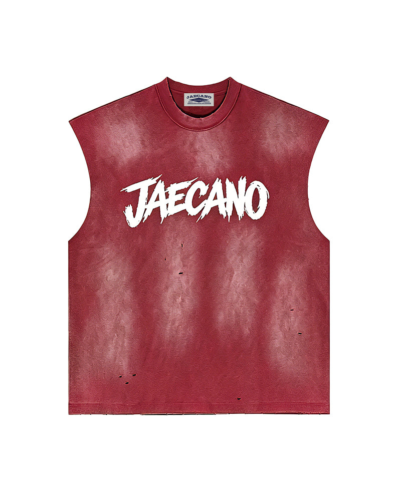 復古做舊無袖T恤