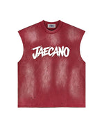 復古做舊無袖T恤