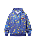 Star-patterned hooded casual jacket