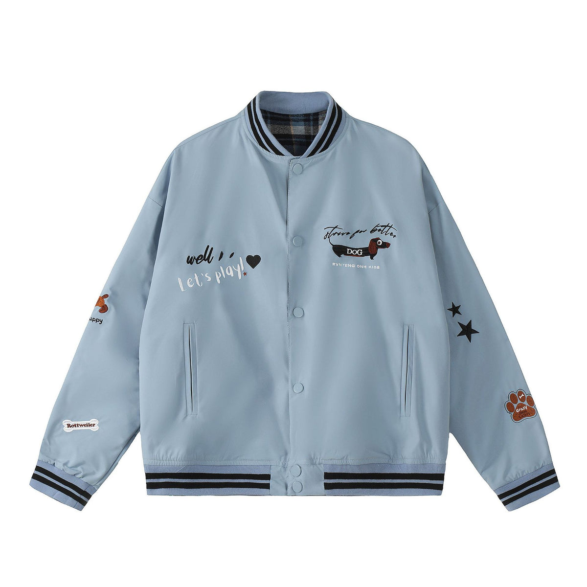 vintage embroidered reversible jacket