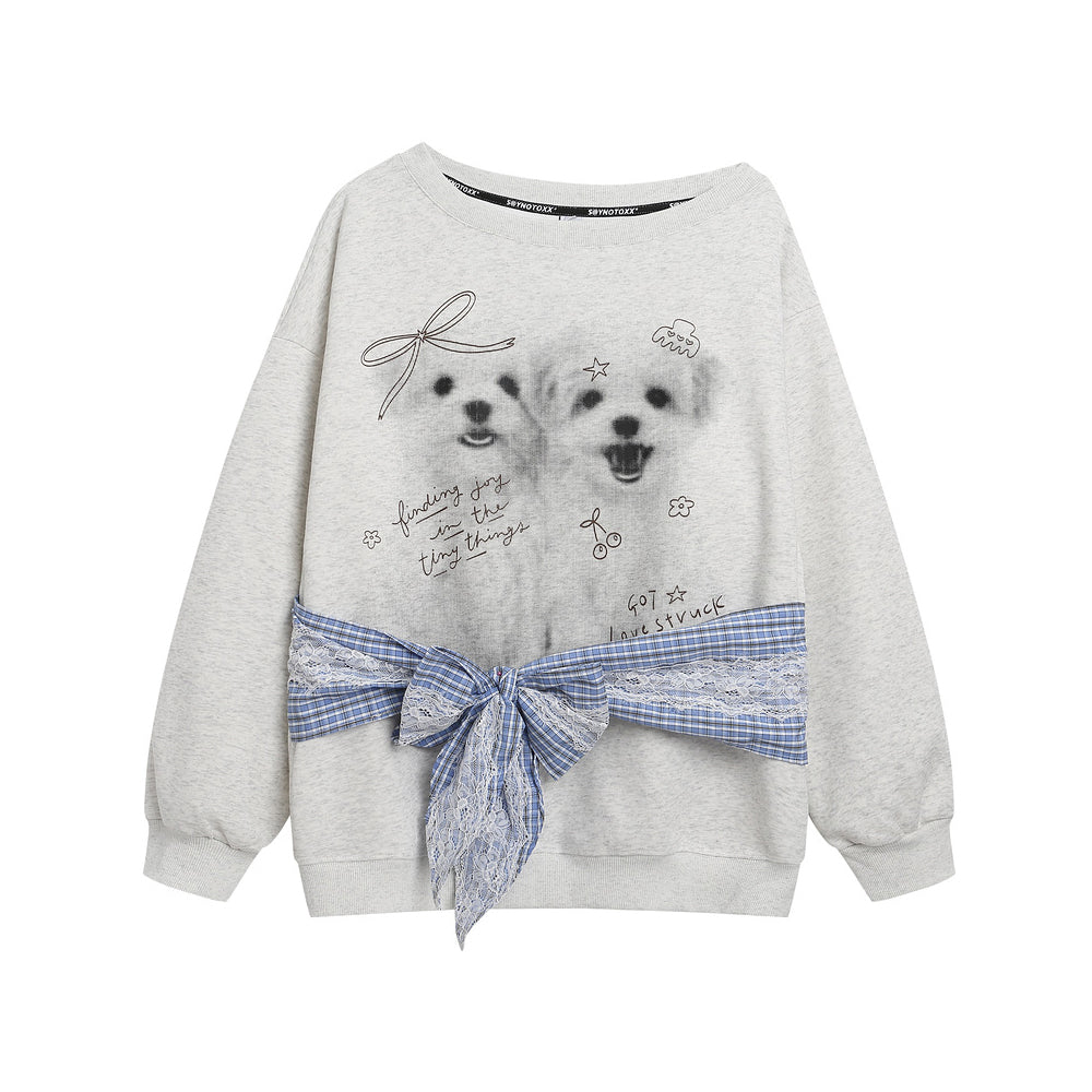 퍼피 오프숄더 긴팔 스웨트셔츠(여성용)