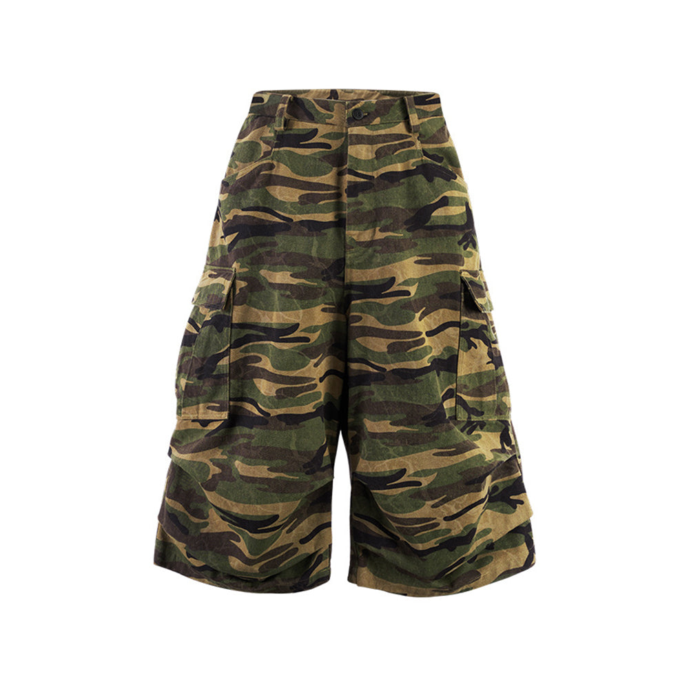 Camouflage cargo casual pants