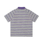 대조적인 줄무늬 짧은 소매