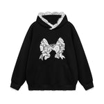 Vintage embroidered hooded sweatshirt