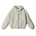 울 플리스 후드 코튼 코트