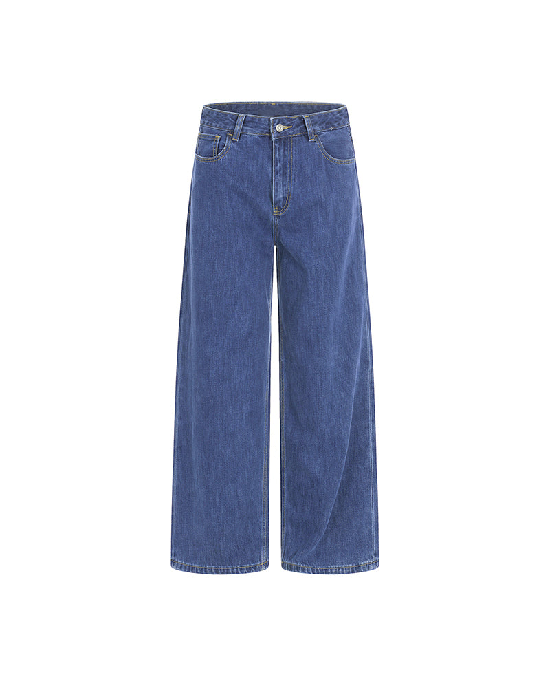 Wide-leg casual jeans