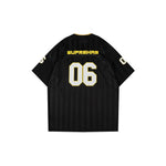 v領運動條紋短袖