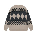 diamond-knitted jacket