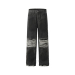 做舊直筒牛仔褲