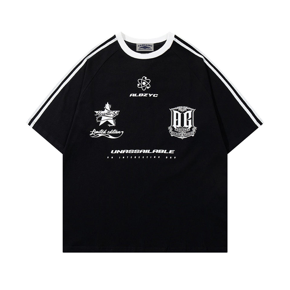 Retro crew neck short sleeves