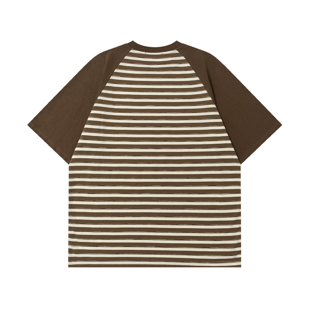 Retro contrast color cute kitten short sleeves