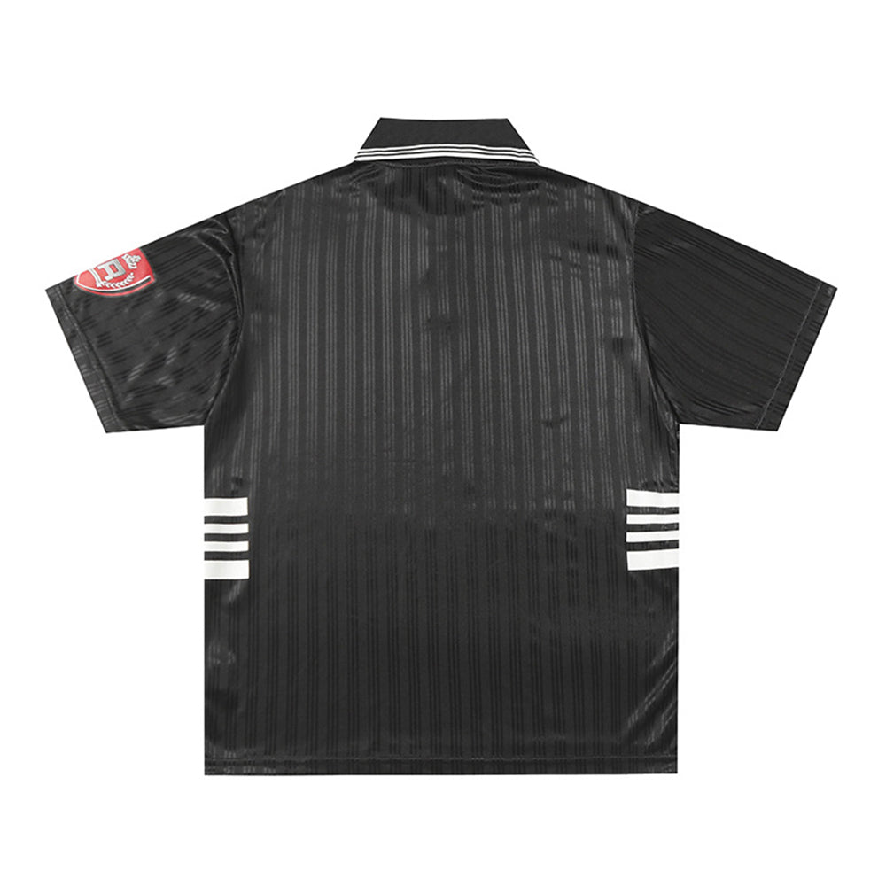 레트로 콘트라스트 캐주얼 반팔