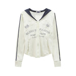 레트로 스포츠 컬러 블록 지퍼 긴팔