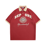 아메리칸 레트로 힙합 자수 문자 반팔