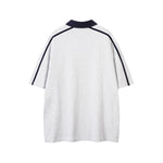 Contrast color letter short sleeves