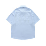 Floral embroidered short-sleeved shirt