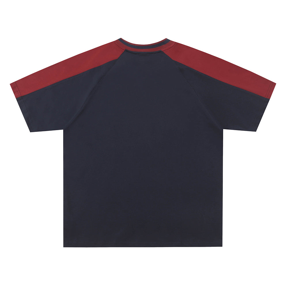 레트로 콘트라스트 반소매