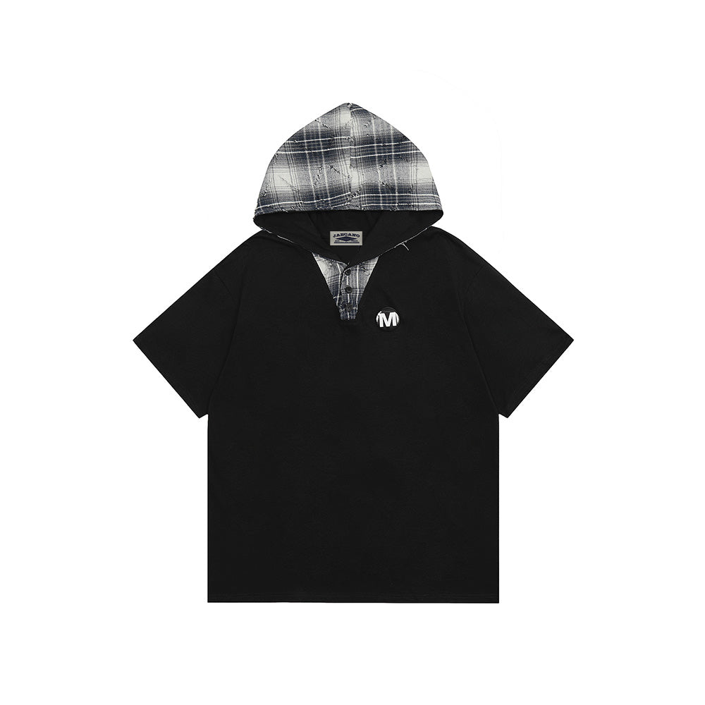 레트로 후드 반팔