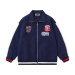 badge embroidered casual jacket