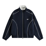 Stand collar couple jacket