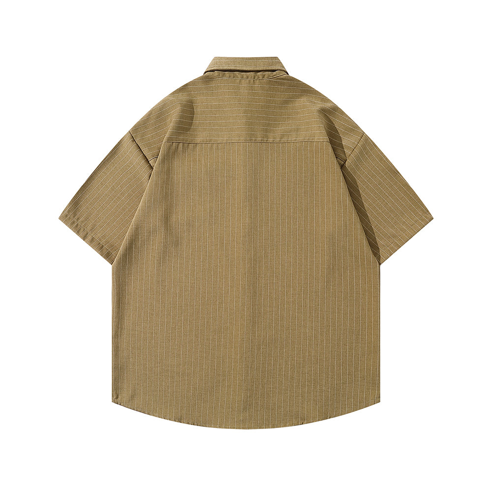 Striped short-sleeved shirt