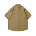 Striped short-sleeved shirt